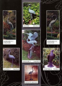 Harasimowicz ogrody - Figury z brązu -ptaki - wybór